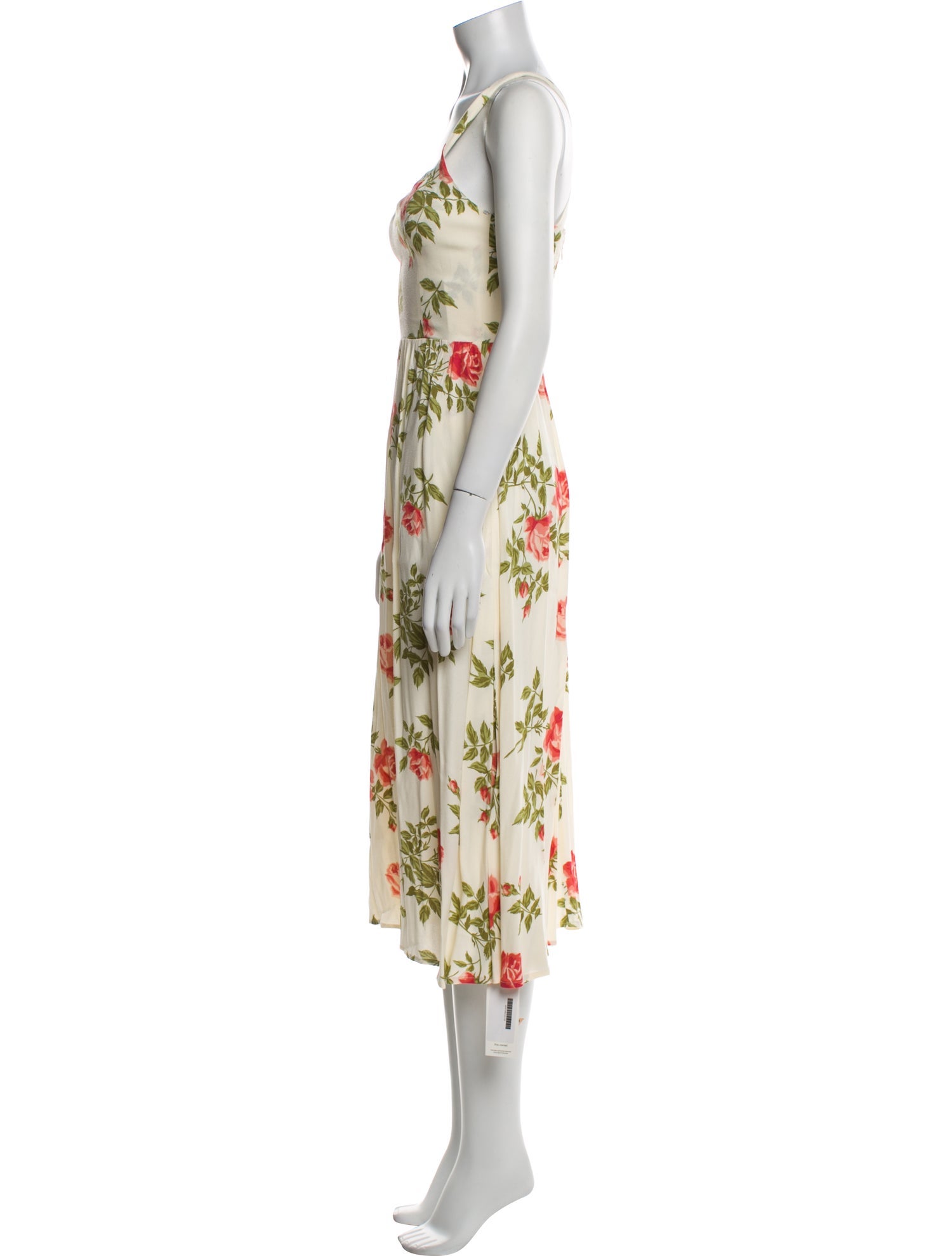 Reformation Floral Print Knee-Length Dress