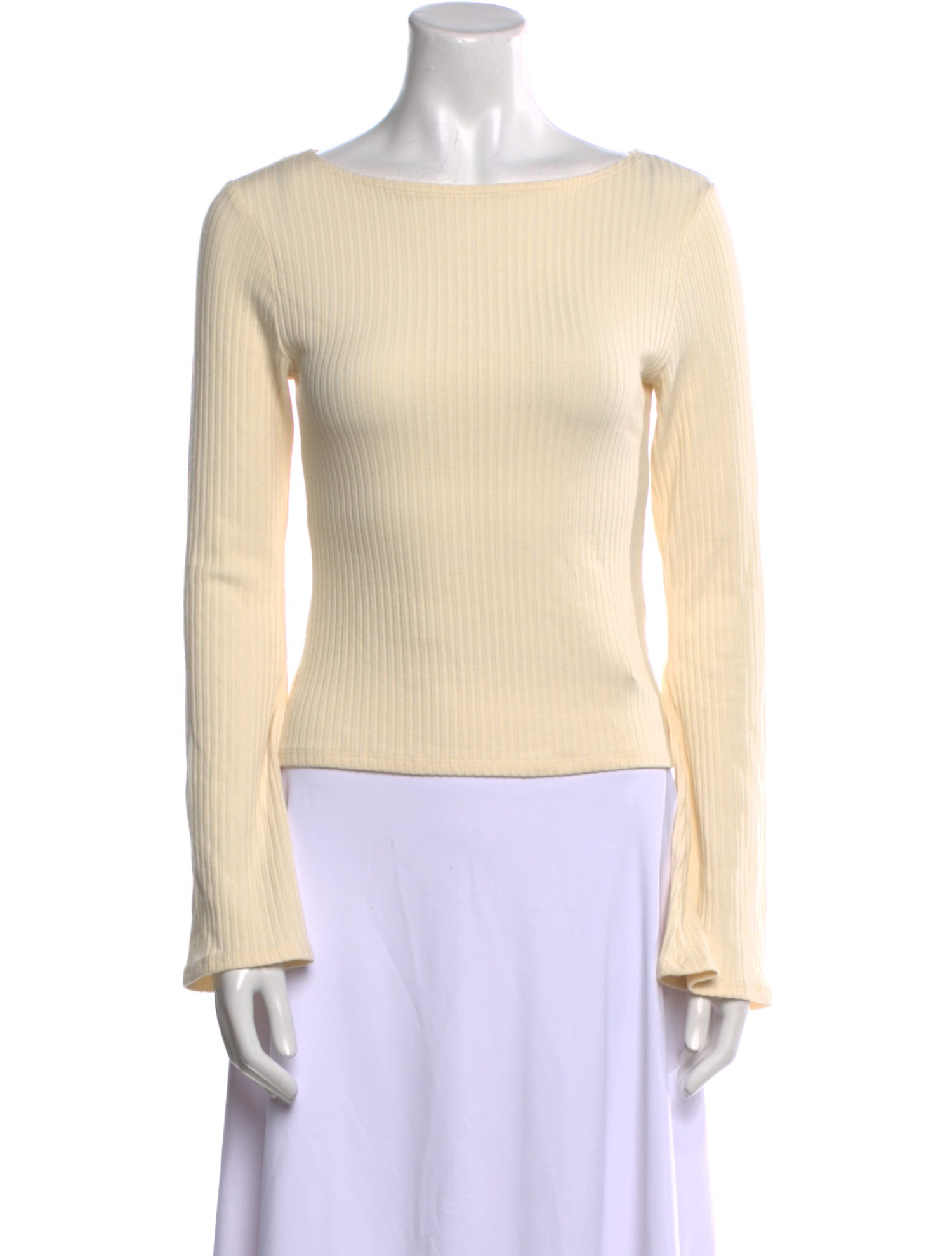 Reformation Bateau Neckline Long Sleeve Top