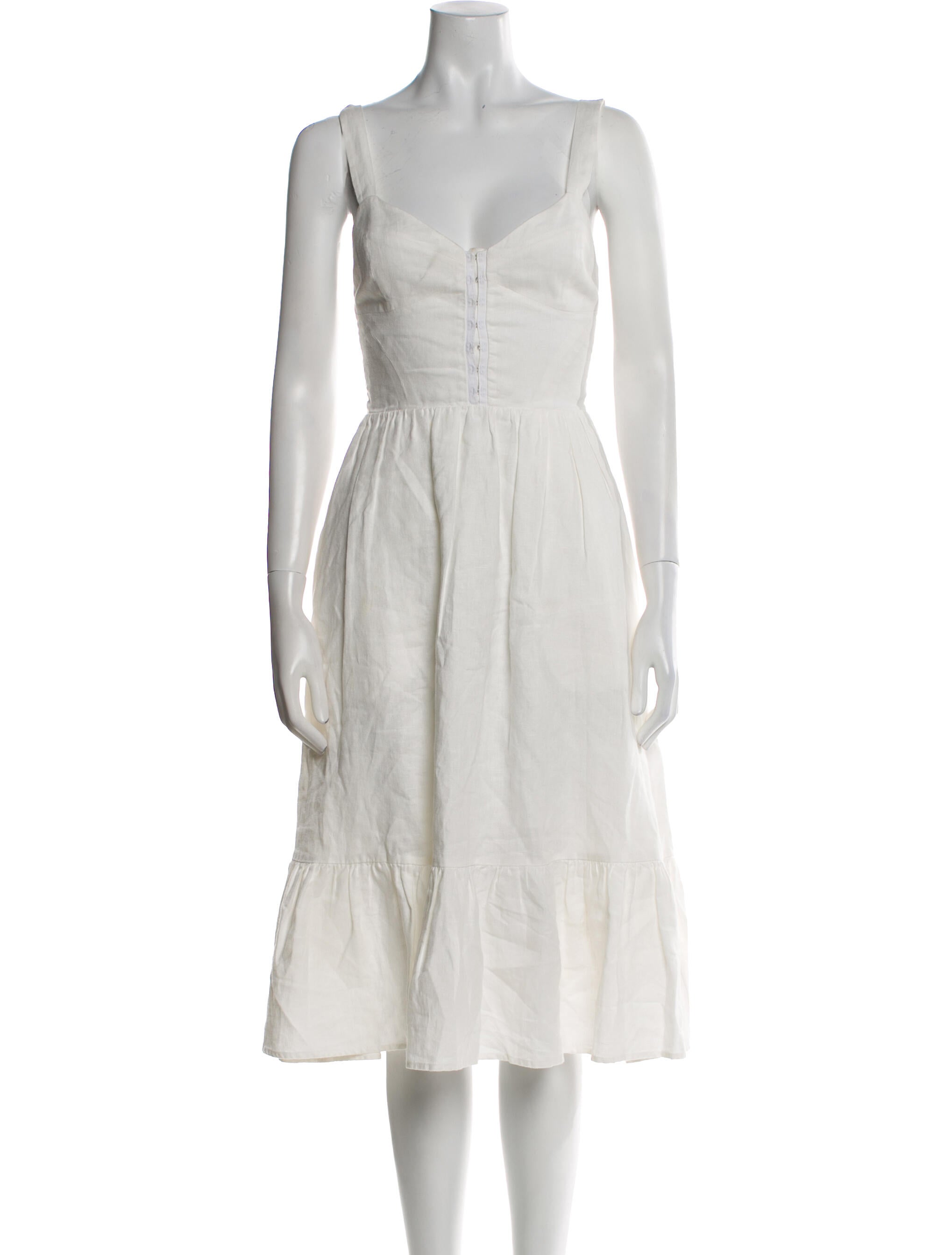 Reformation Linen Midi Length Dress