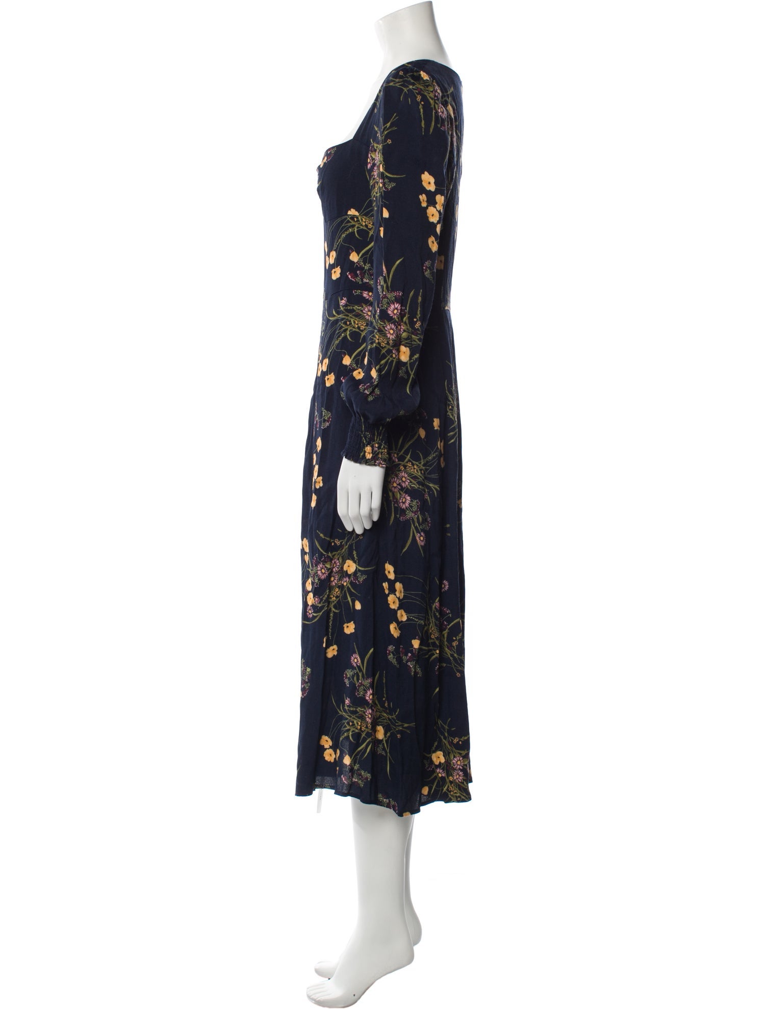 Reformation Floral Print Long Dress