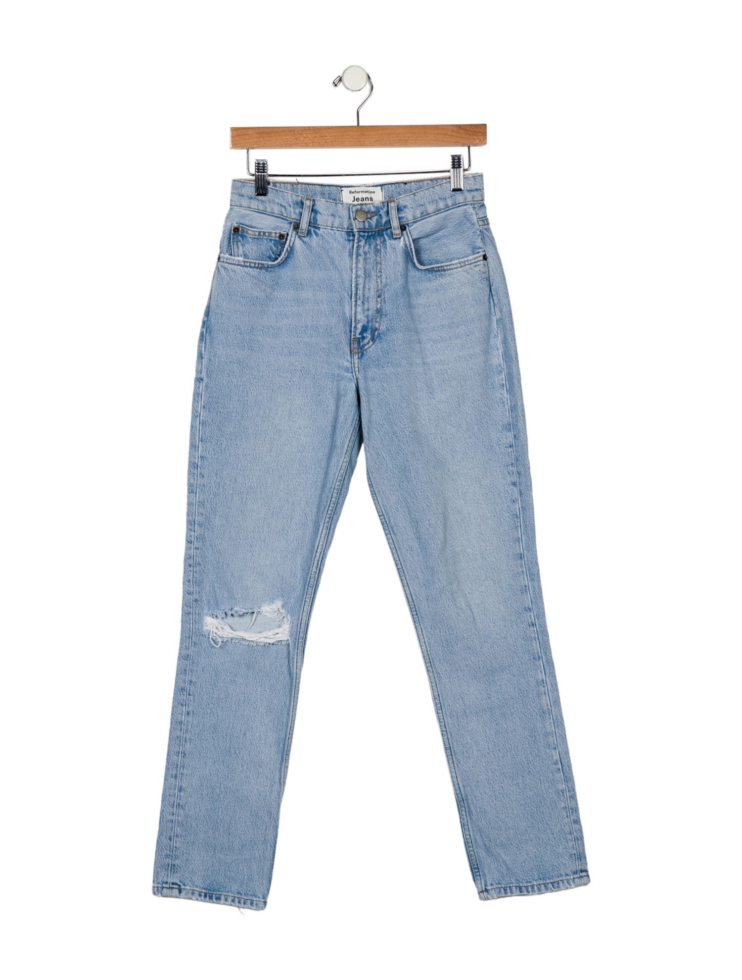 Reformation Mid-Rise Straight Leg Jeans