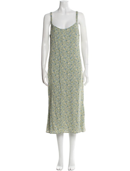 Reformation Floral Print Midi Length Dress