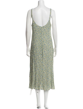 Reformation Floral Print Midi Length Dress