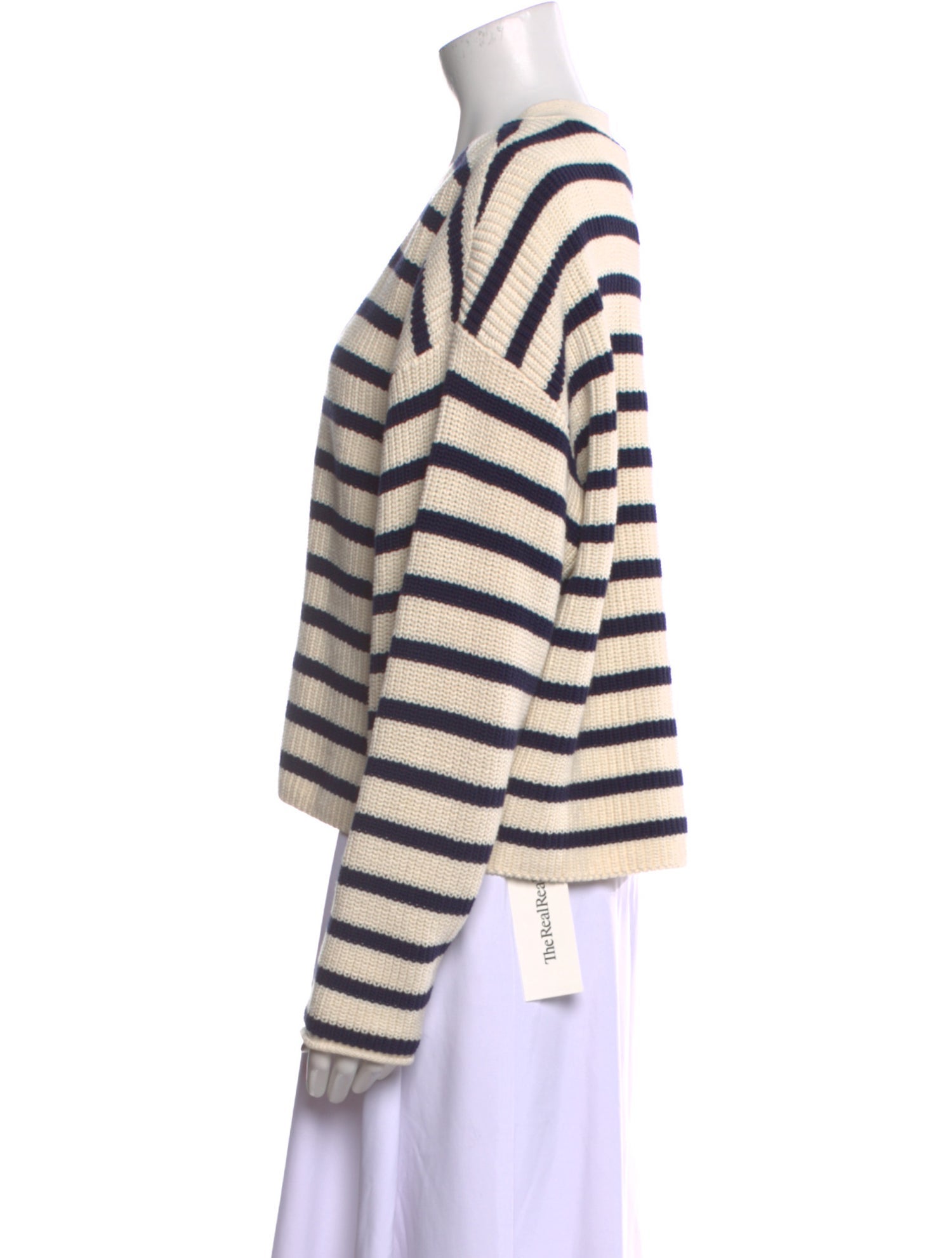 Reformation Striped V-Neck Crop Top