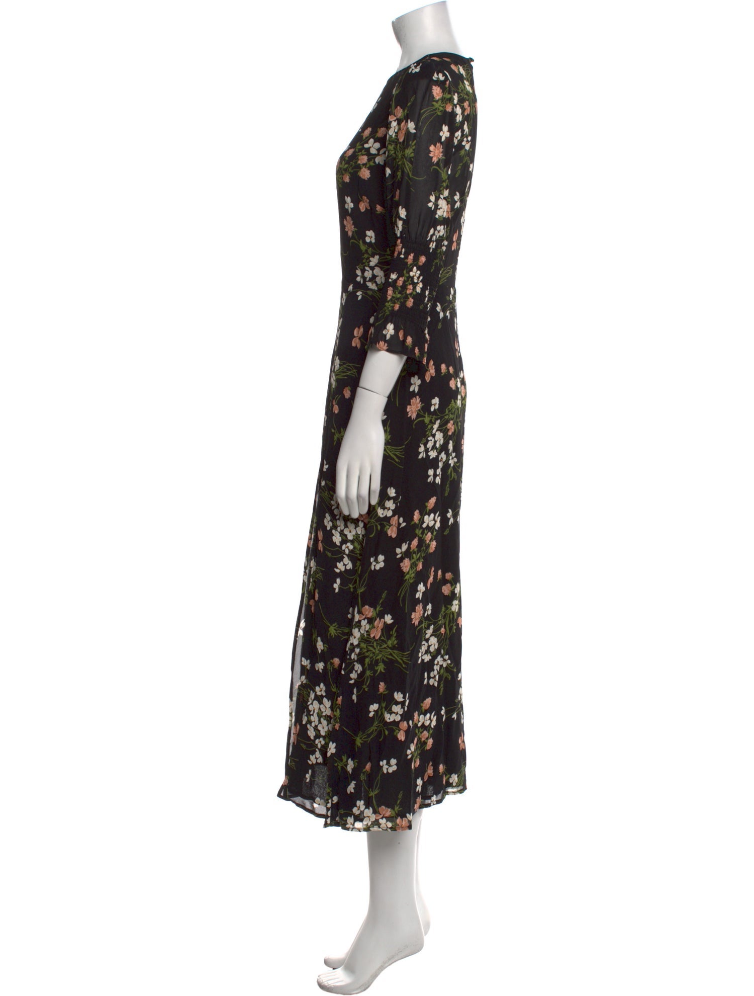 Reformation Floral Print Long Dress
