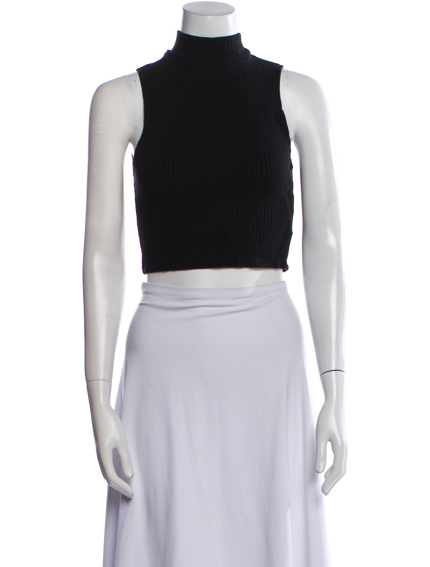 Reformation Mock Neck Sleeveless Crop Top