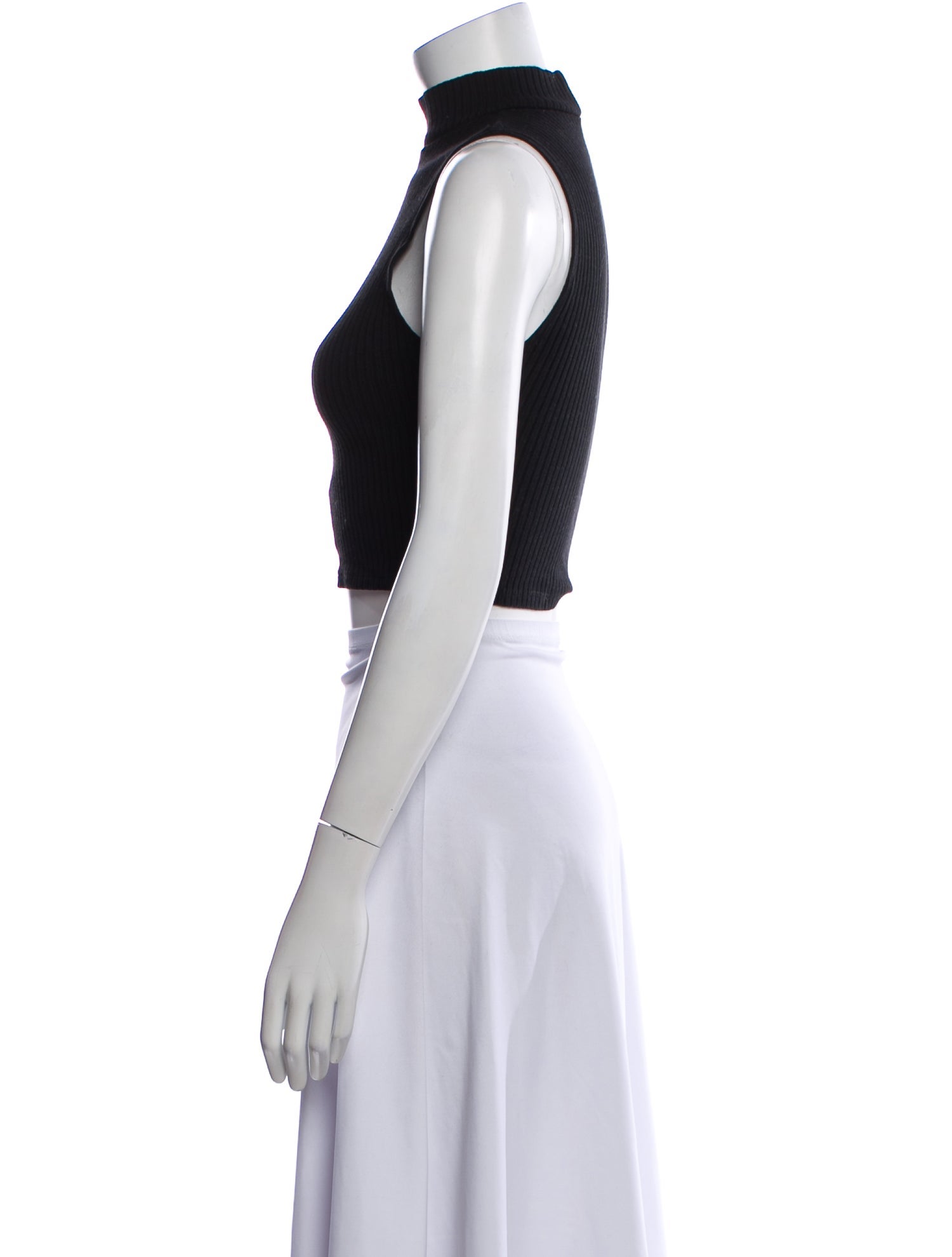 Reformation Mock Neck Sleeveless Crop Top