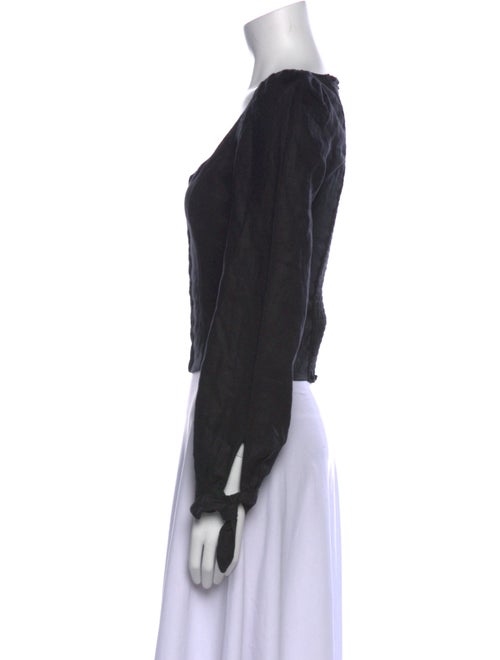 Reformation Linen Square Neckline Crop Top