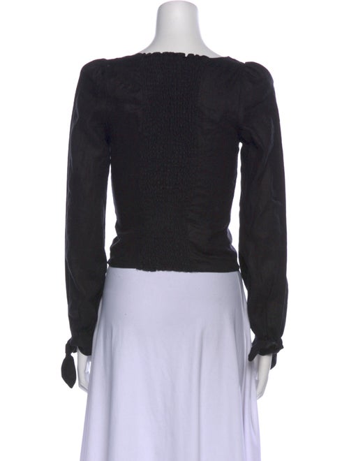 Reformation Linen Square Neckline Crop Top