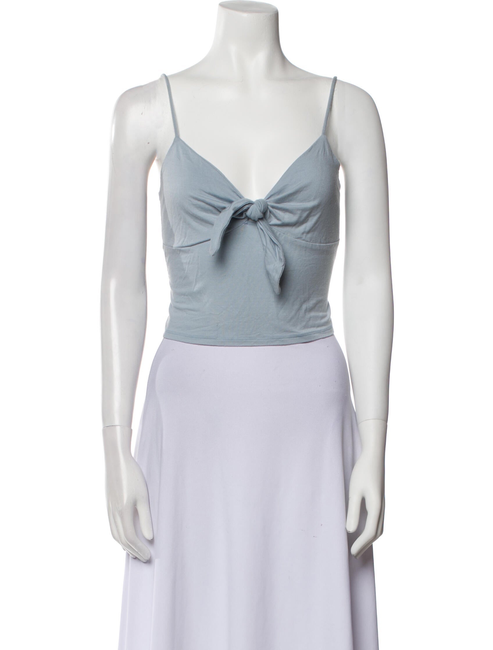 Reformation V-Neck Sleeveless Crop Top