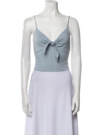 Reformation V-Neck Sleeveless Crop Top