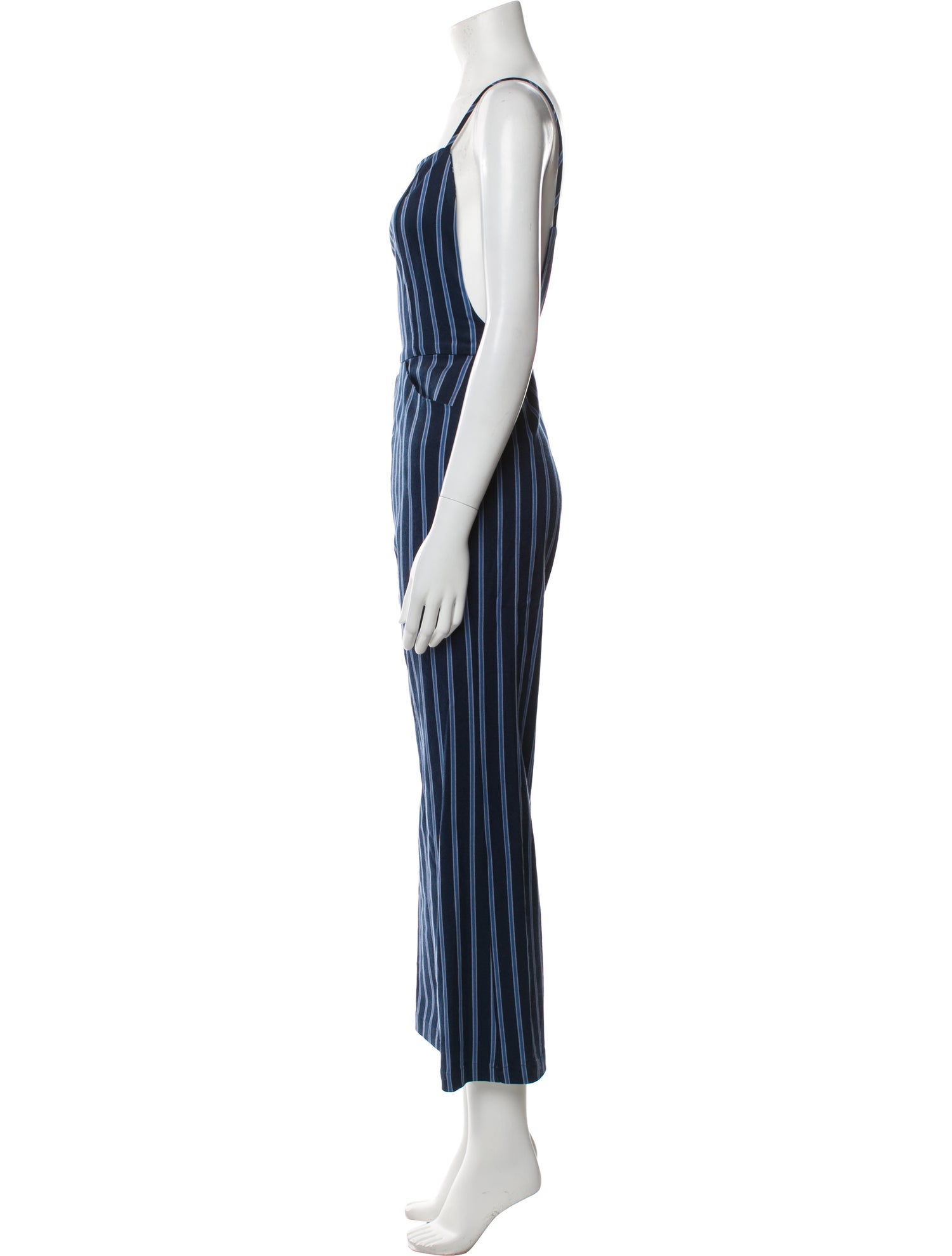 Reformation Striped Square Neckline Jumpsuit