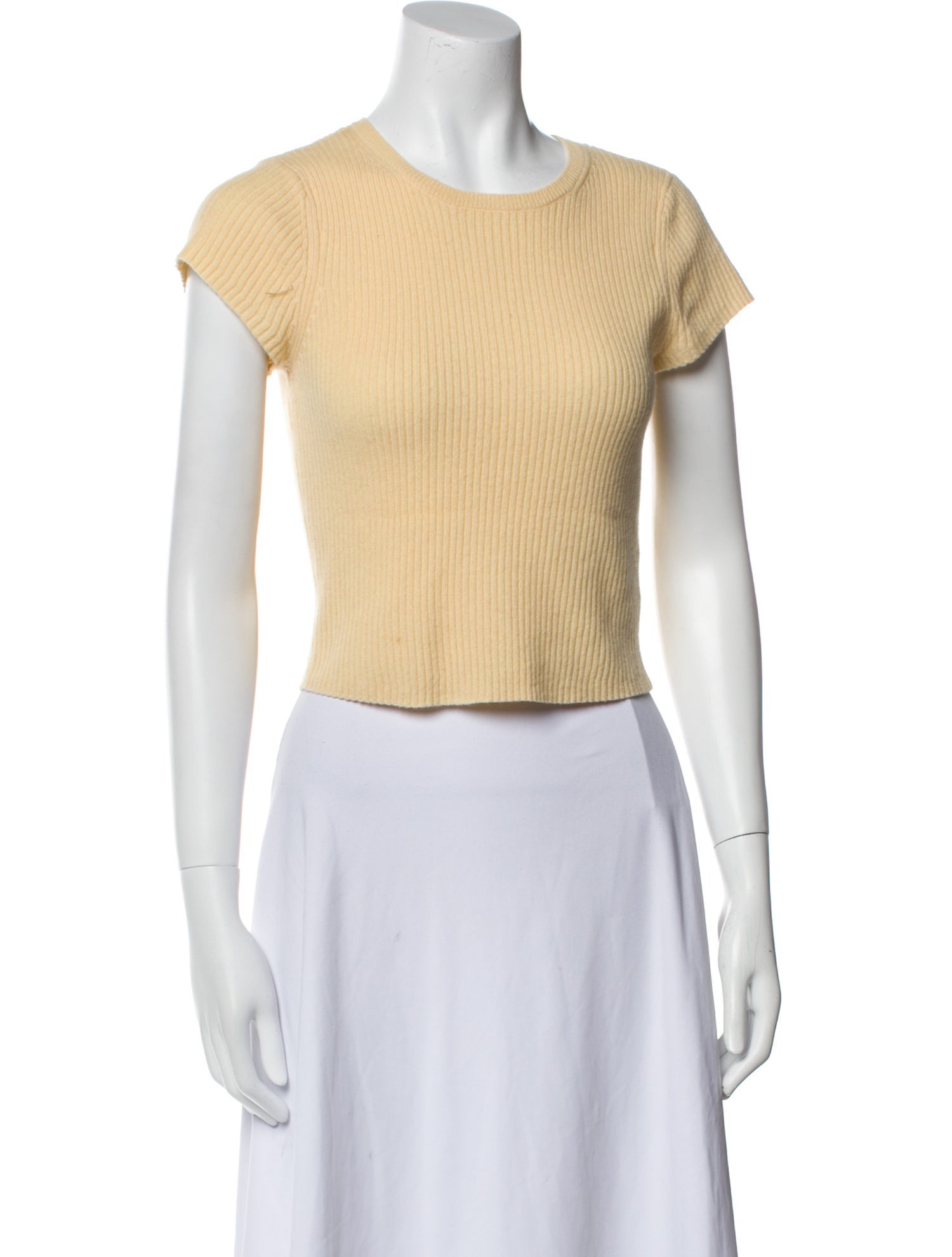 Reformation Cashmere Scoop Neck Crop Top