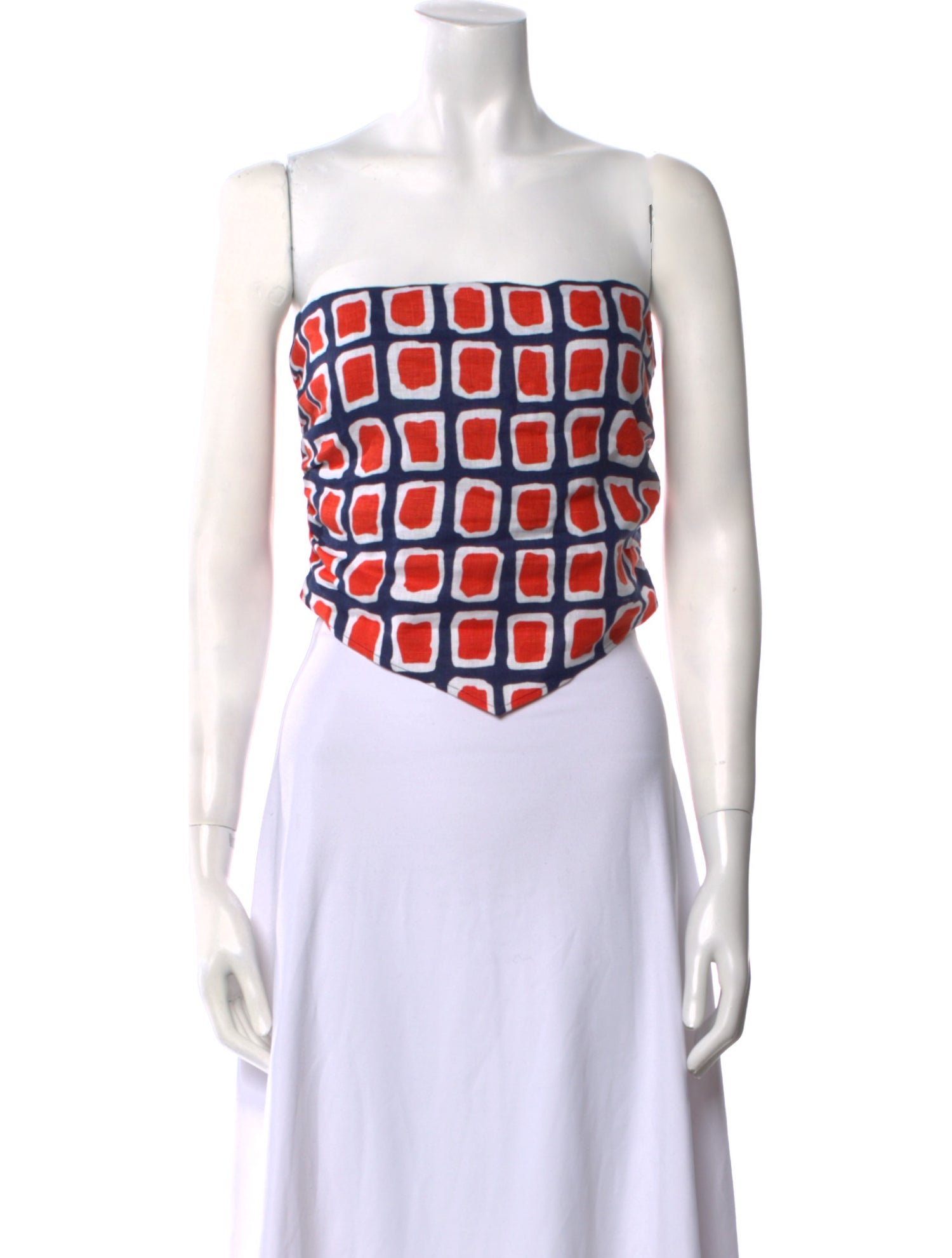 Reformation Linen Printed Crop Top