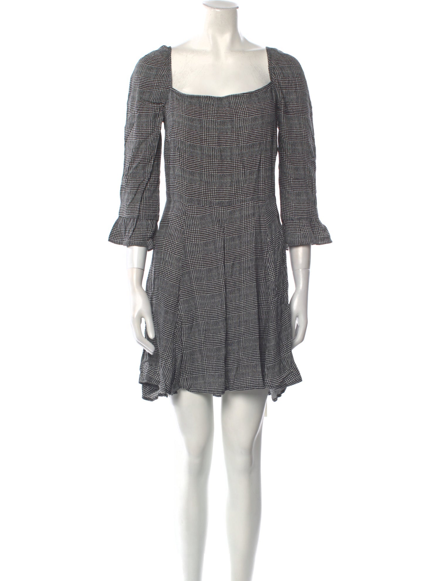 Reformation Plaid Print Mini Dress