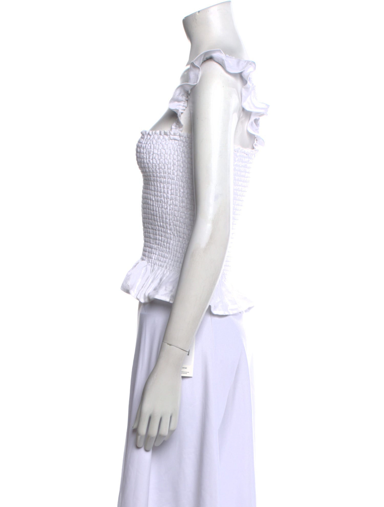 Reformation Linen Square Neckline Crop Top