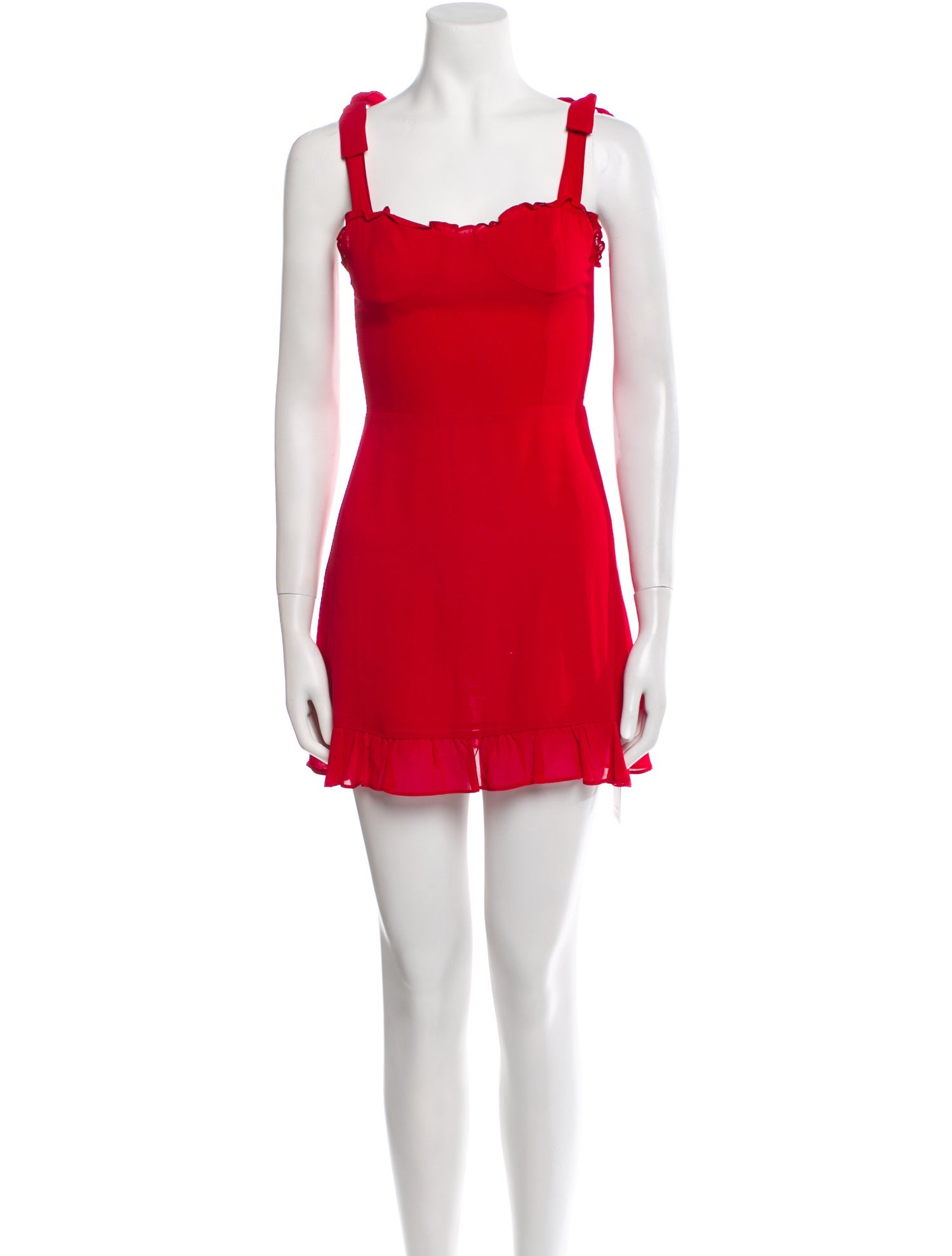 Reformation Square Neckline Mini Dress