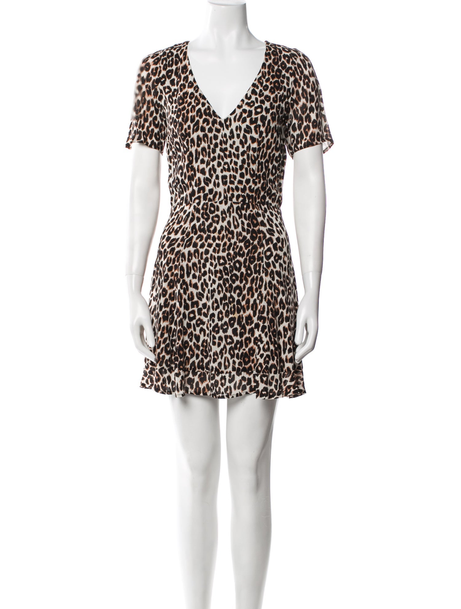 Reformation Animal Print Mini Dress