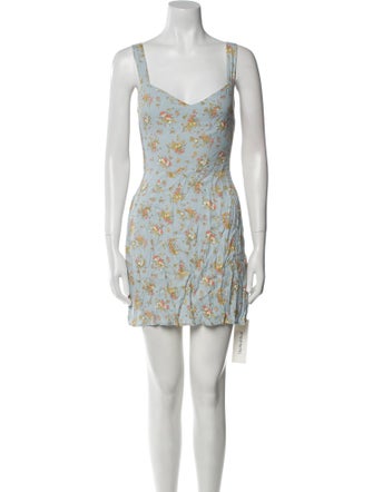Reformation Floral Print Mini Dress