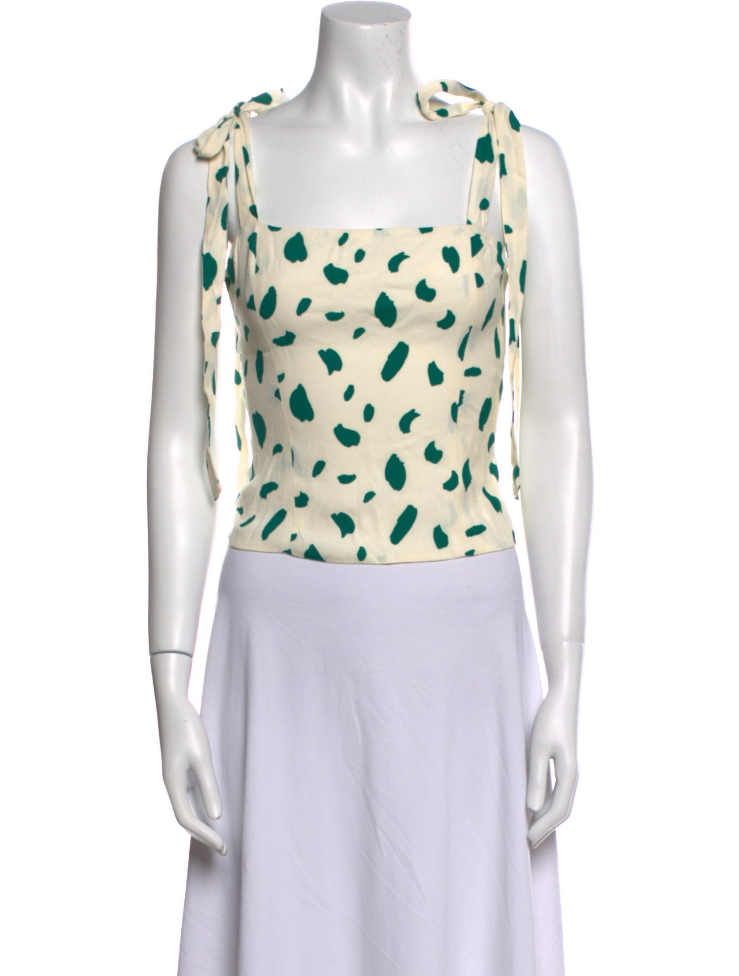 Reformation Printed Square Neckline Crop Top w/ Tags