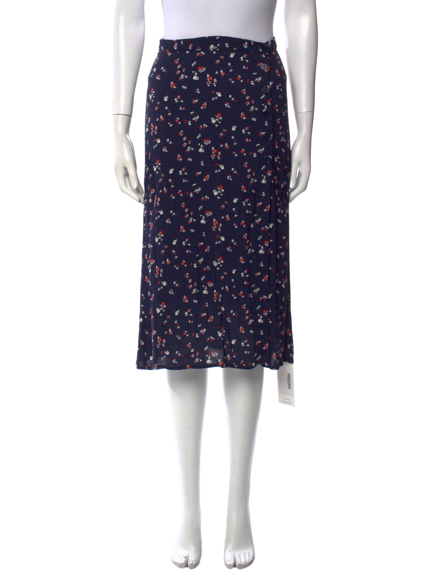 Reformation Floral Print Knee-Length Skirt