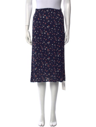 Reformation Floral Print Knee-Length Skirt