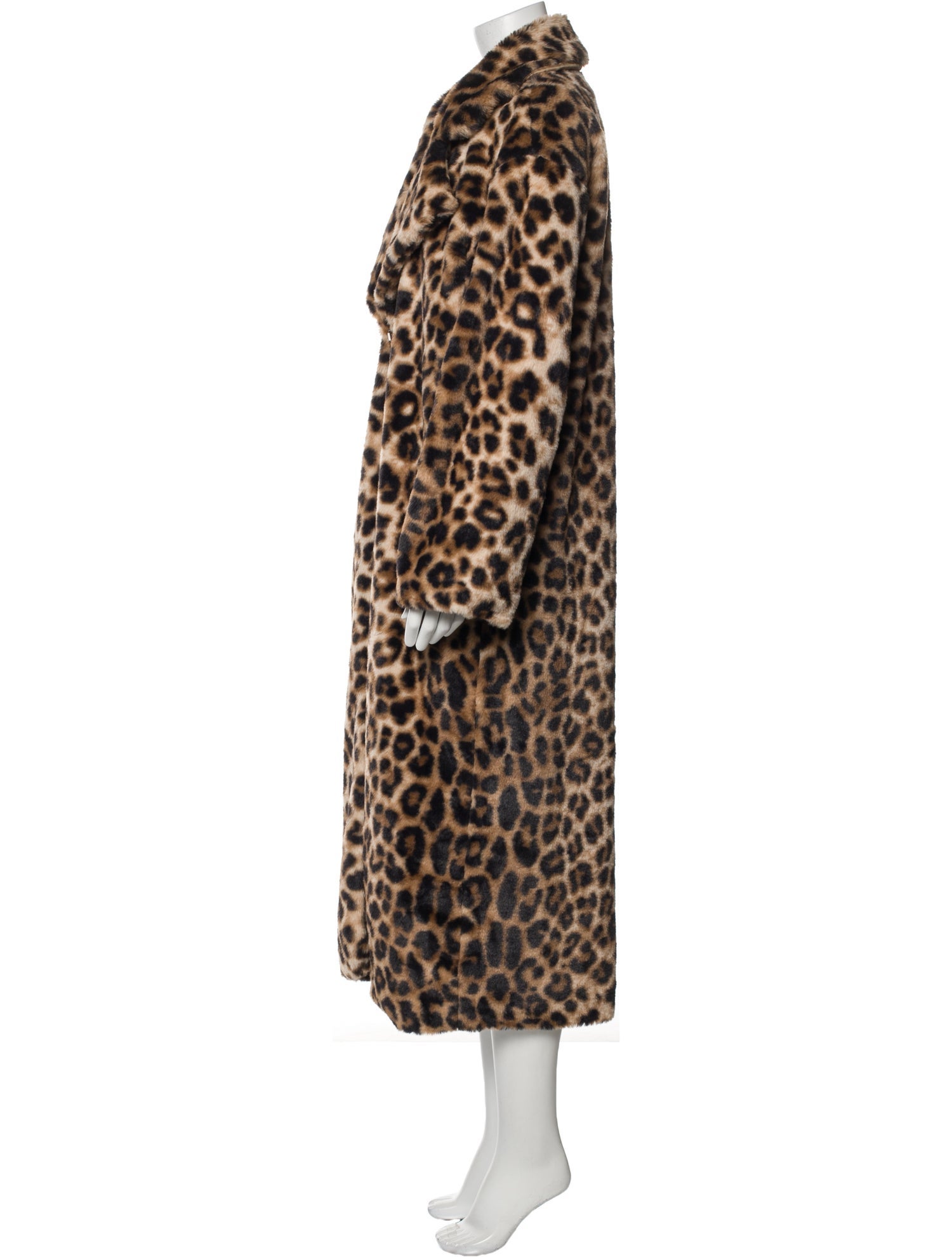 Reformation Animal Print Faux Fur Coat