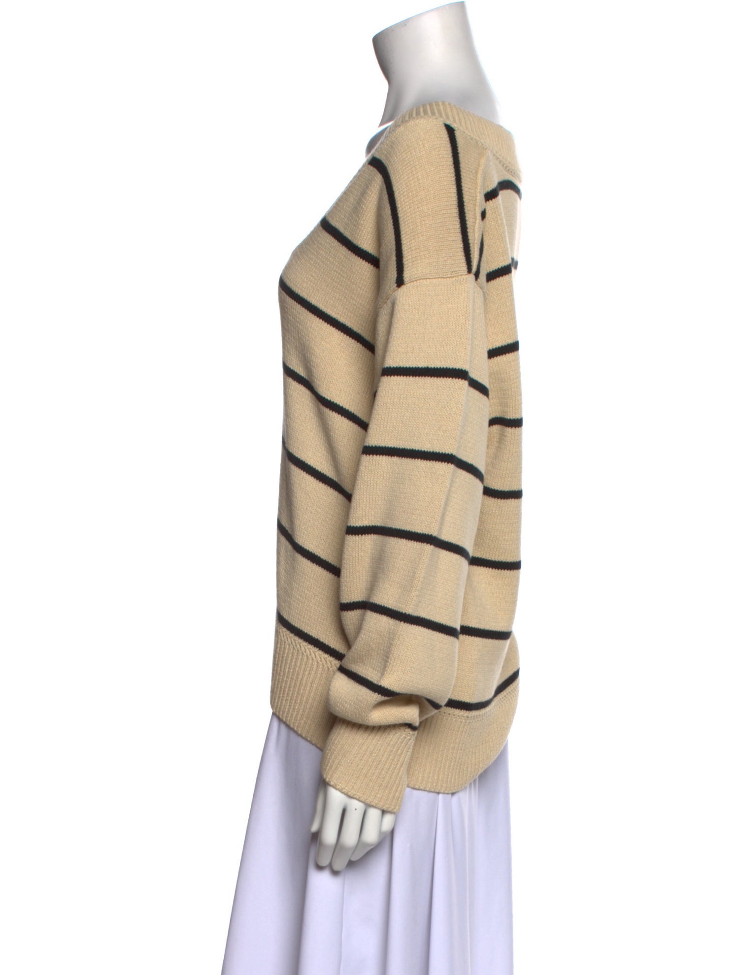 Reformation Striped V-Neck Sweater