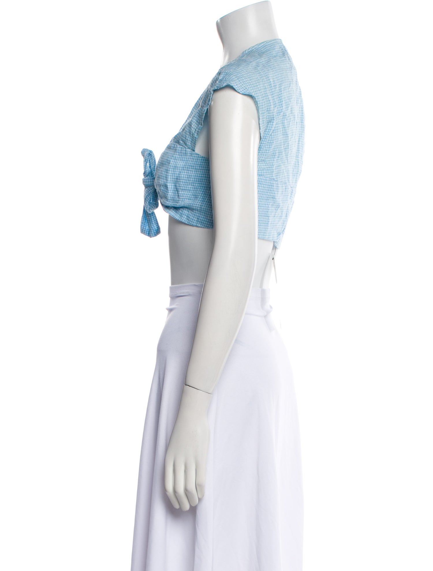 Reformation V-Neck Short Sleeve Crop Top