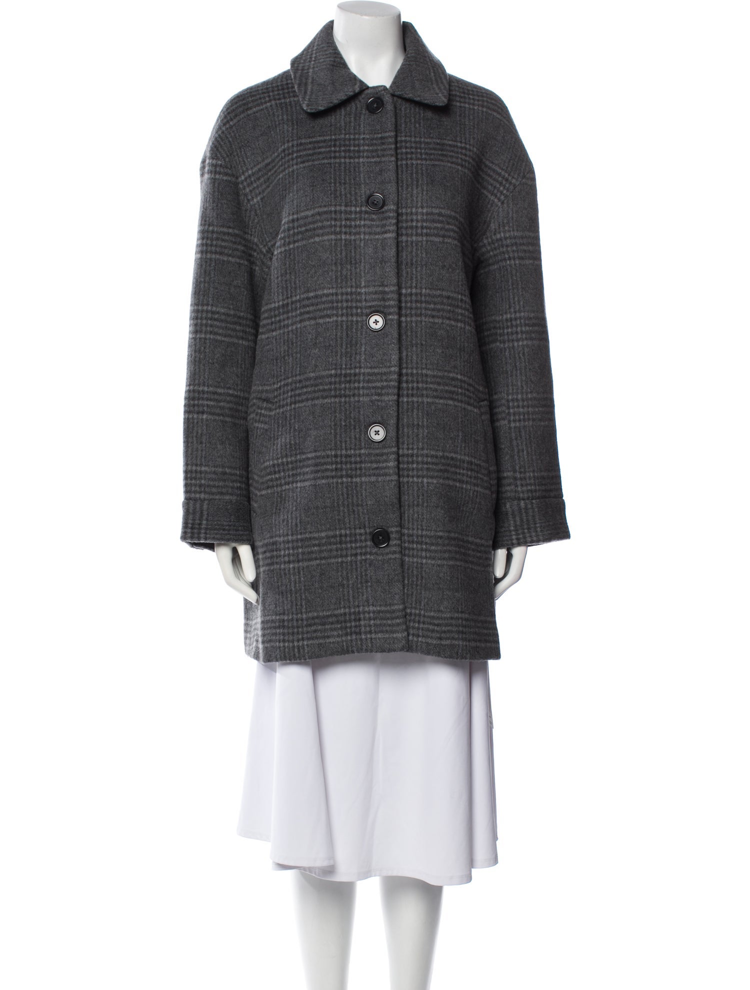 Reformation Wool Plaid Print Peacoat w/ Tags