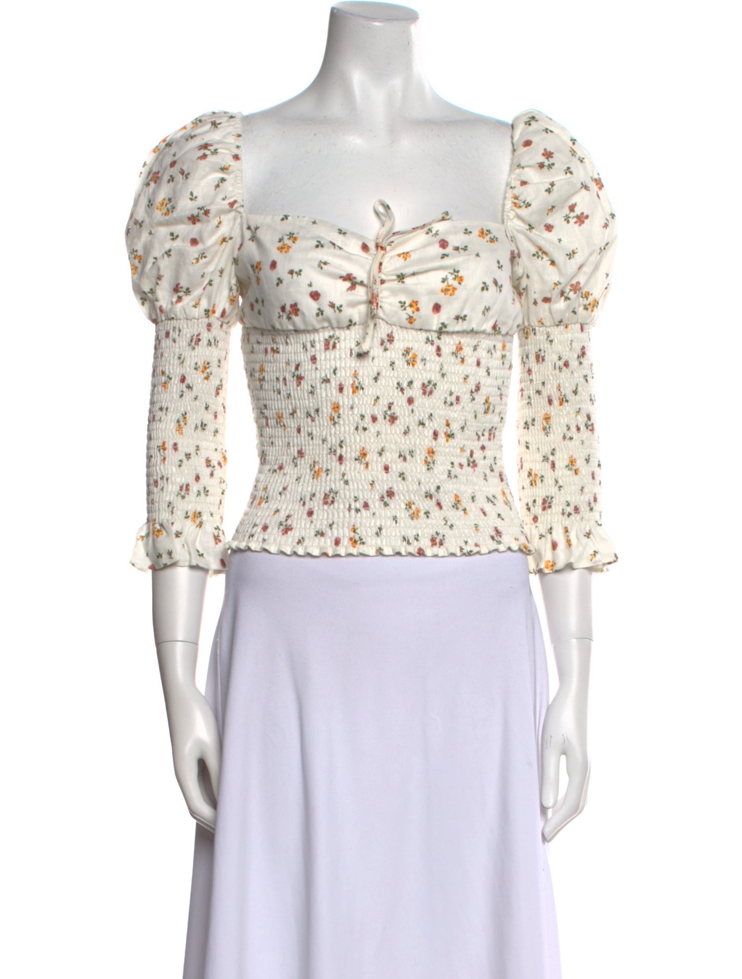 Reformation Linen Floral Print Crop Top w/ Tags