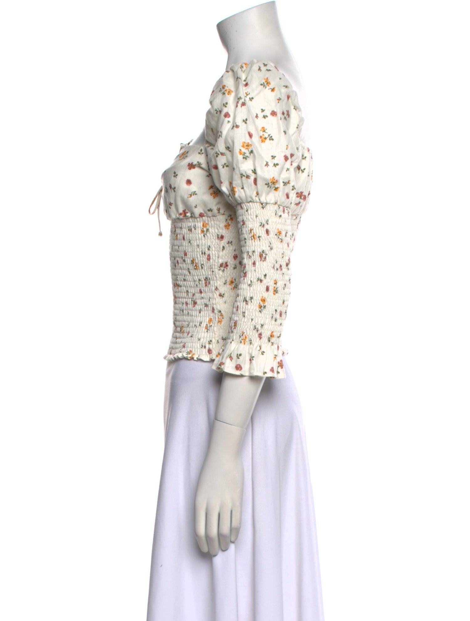 Reformation Linen Floral Print Crop Top w/ Tags