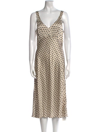 Reformation Silk Midi Length Dress