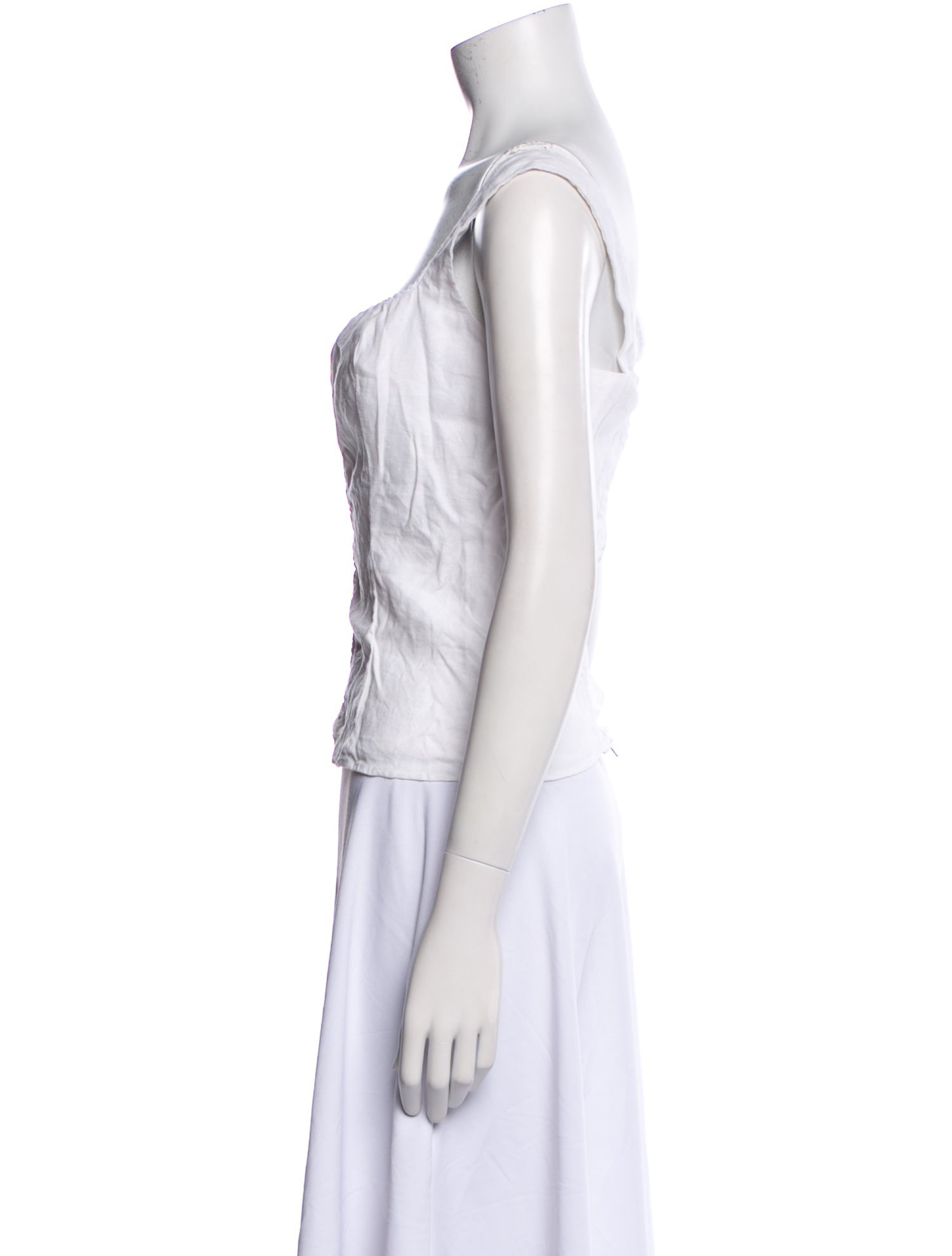 Reformation Linen Square Neckline Crop Top