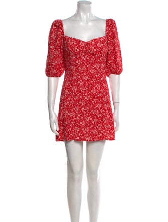 Reformation Floral Print Mini Dress