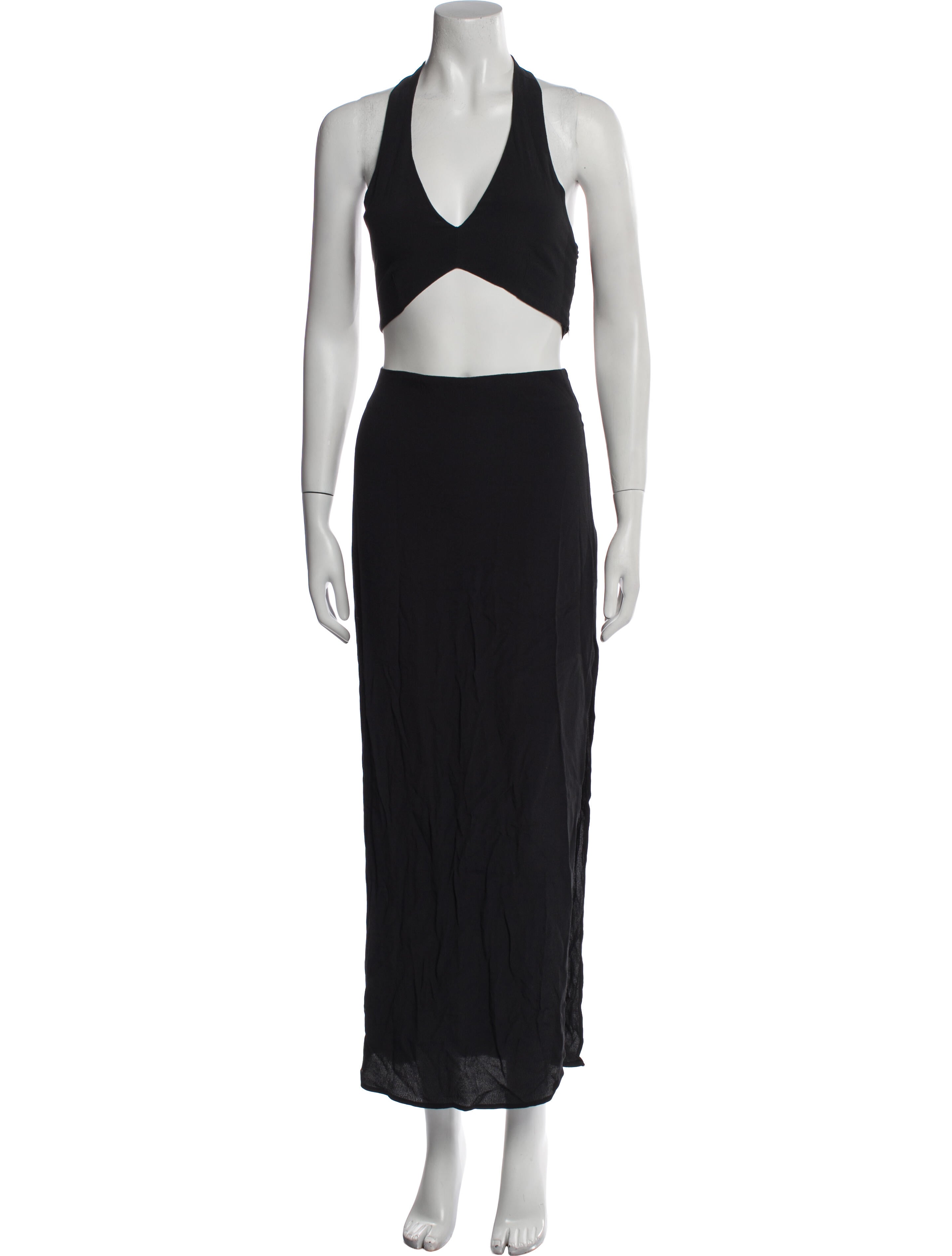 Reformation Linen Cutout Accent Skirt Set