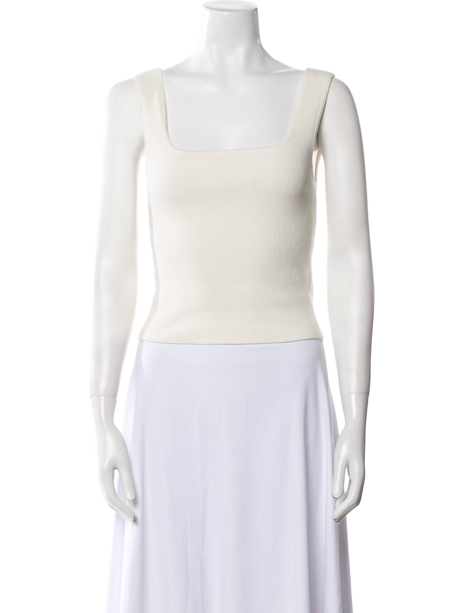 Reformation Square Neckline Sleeveless Crop Top