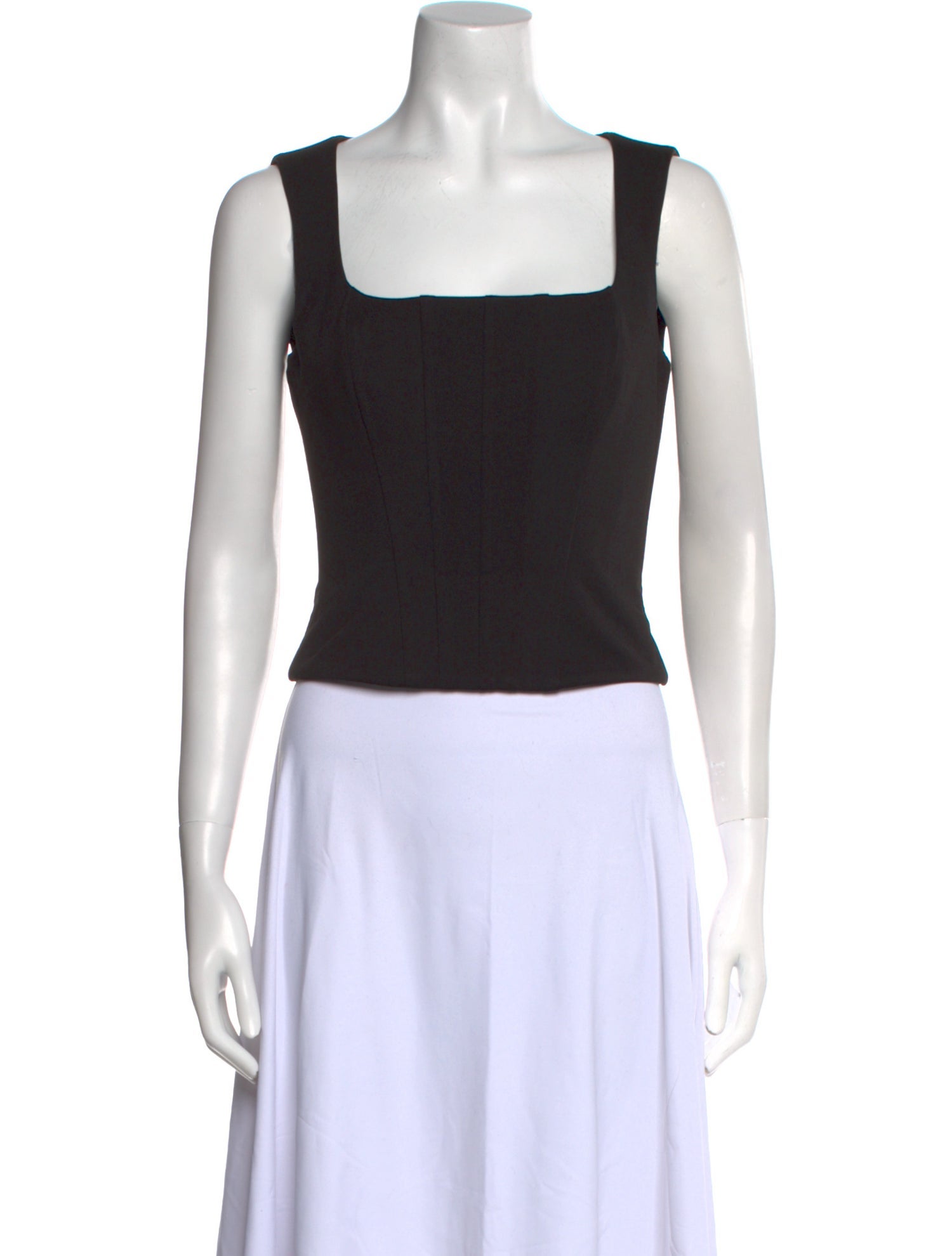 Reformation Square Neckline Sleeveless Crop Top