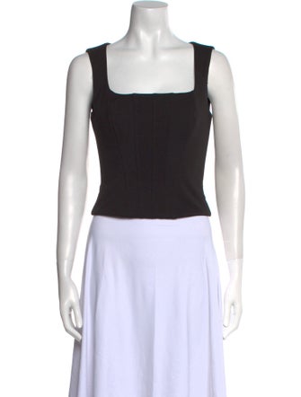Reformation Square Neckline Sleeveless Crop Top