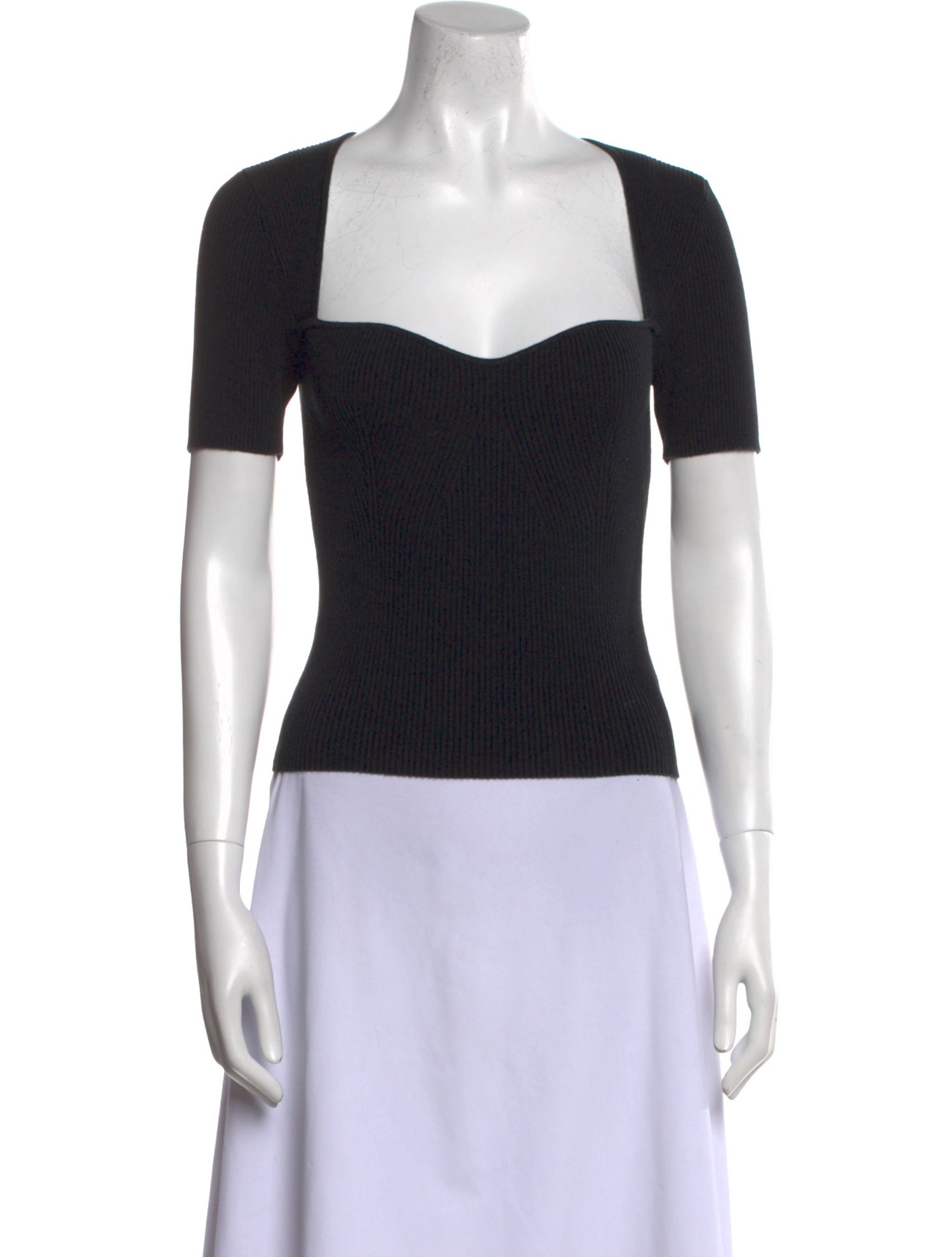 Reformation Square Neckline Short Sleeve Top