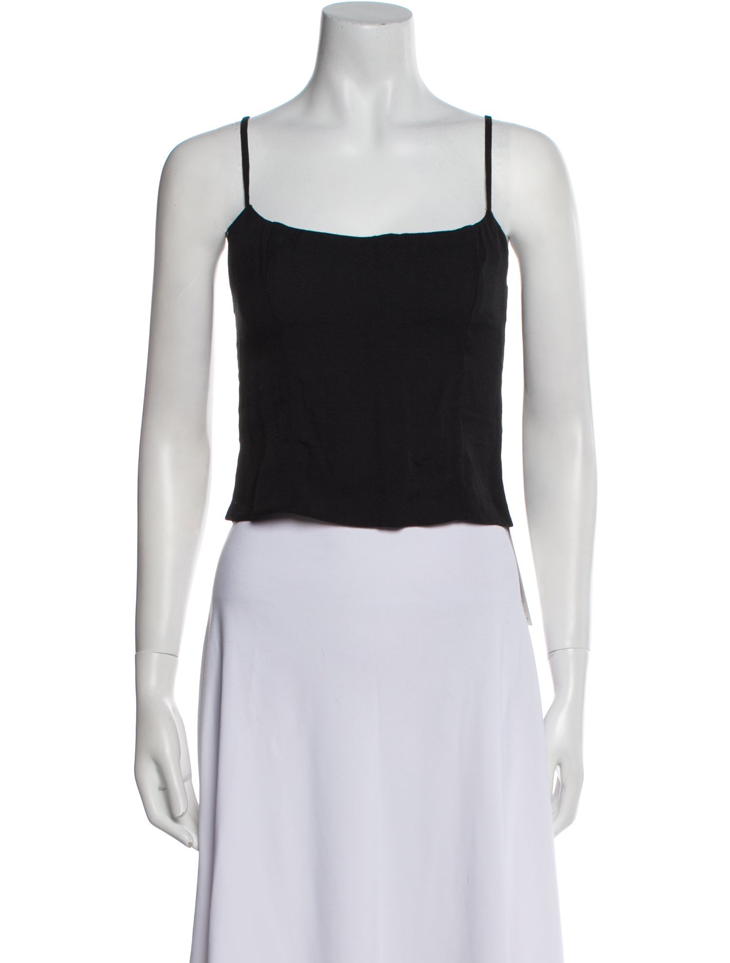 Reformation Square Neckline Sleeveless Crop Top