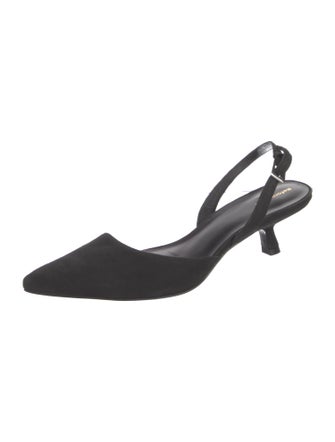 Reformation Suede Slingback Pumps