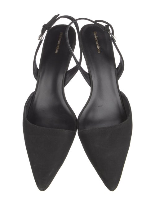 Reformation Suede Slingback Pumps