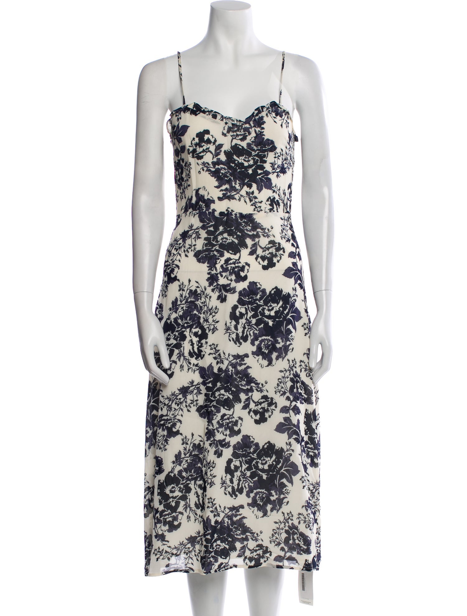 Reformation Floral Print Midi Length Dress