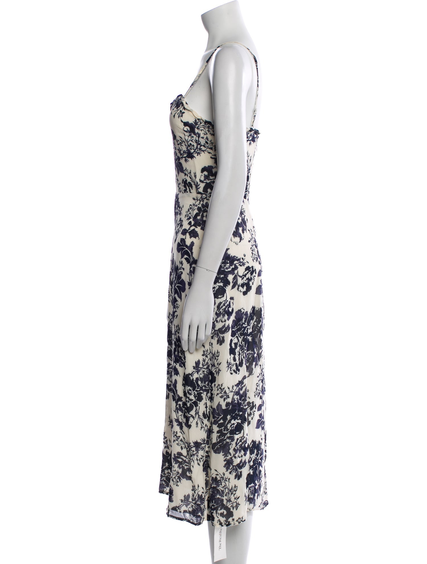 Reformation Floral Print Midi Length Dress