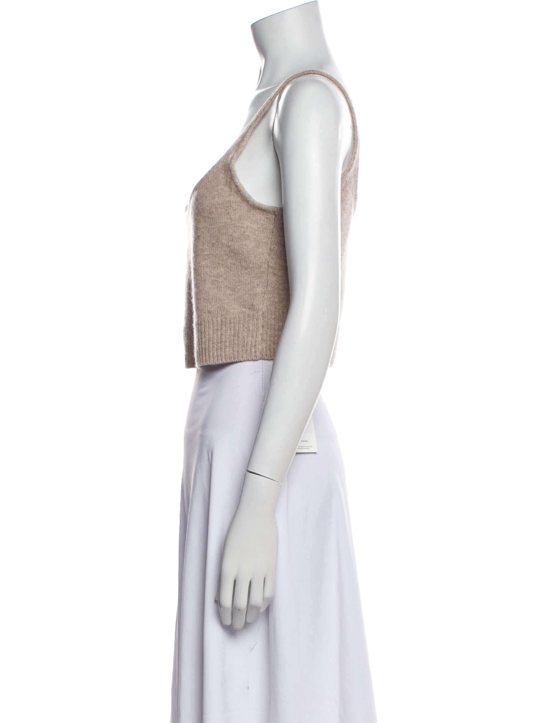 Reformation Cashmere Scoop Neck Crop Top