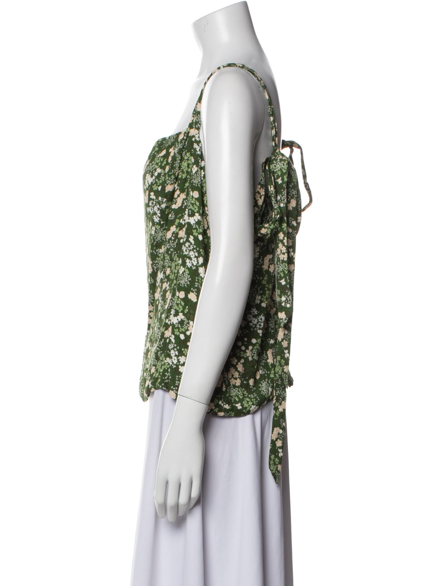 Reformation Floral Print Cowl Neck Top