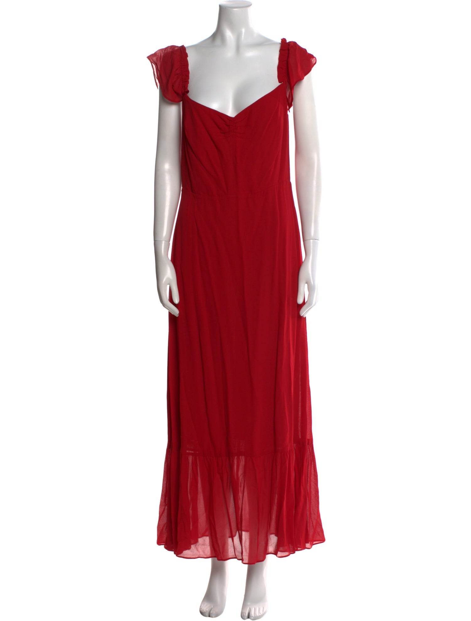 Reformation Square Neckline Long Dress