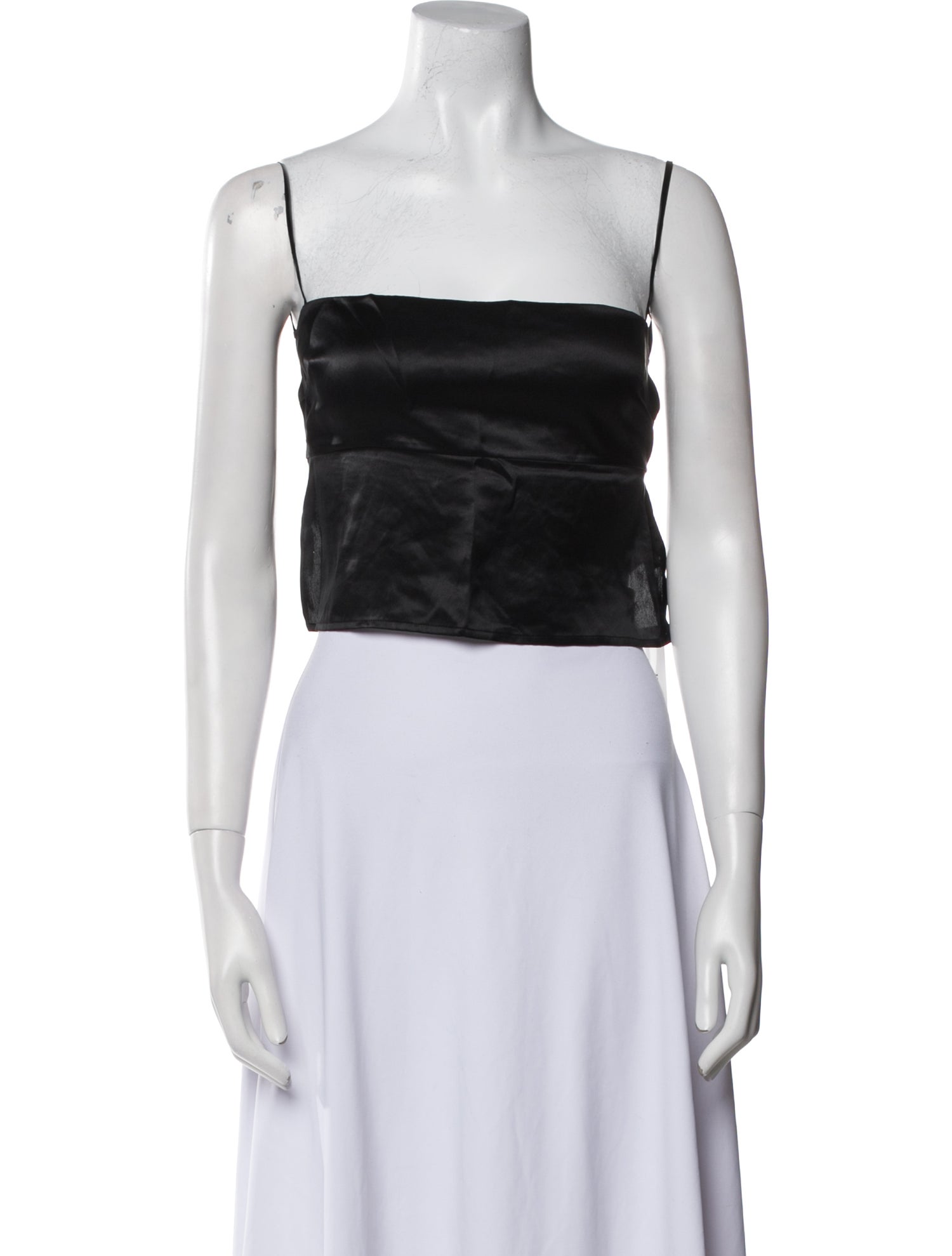 Reformation Silk Square Neckline Crop Top