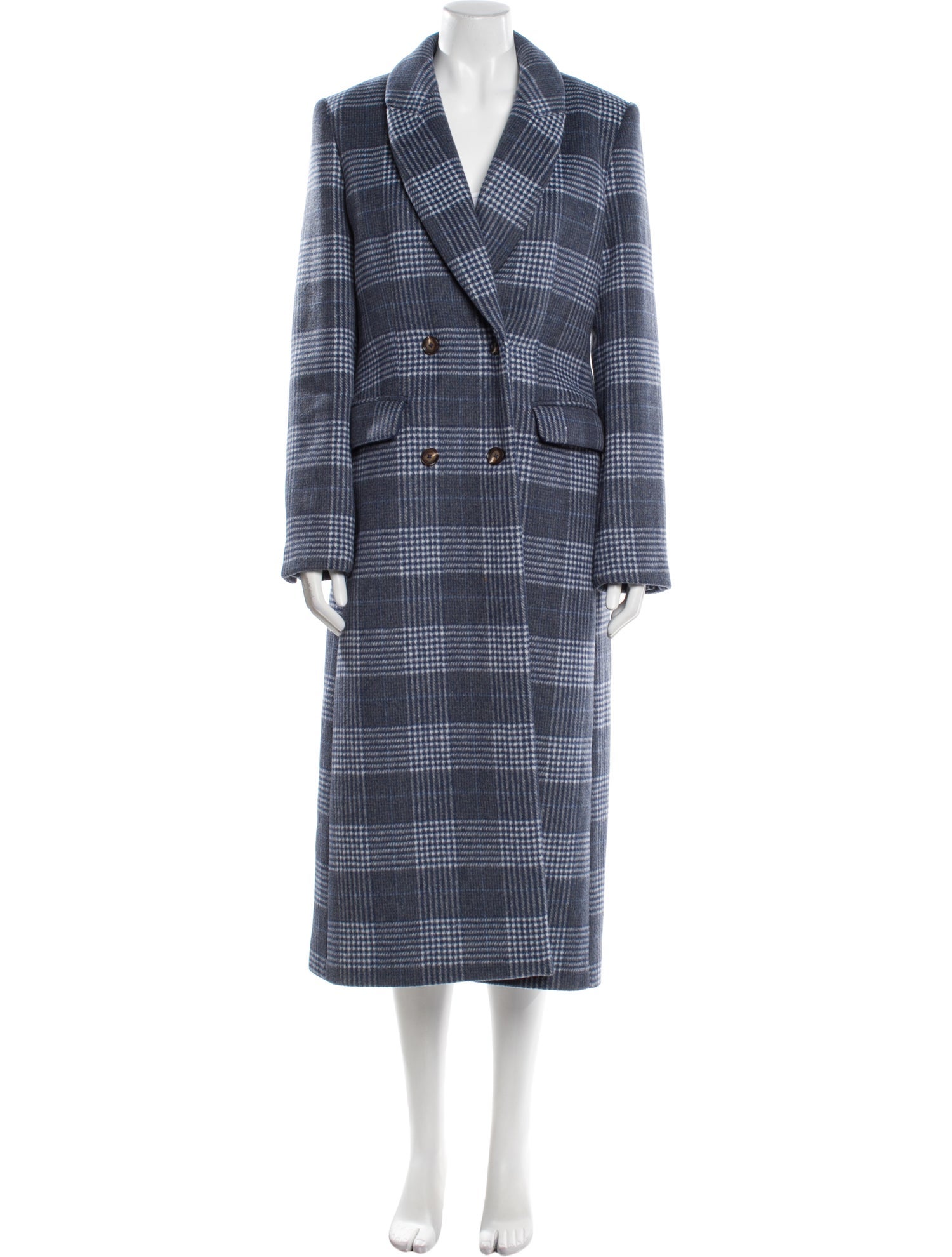 Reformation Plaid Print Trench Coat